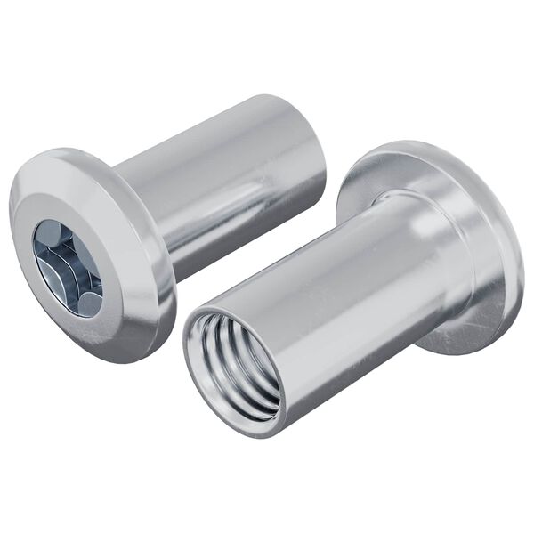 vidaXL Z&aacute;r&oacute; Anya 2 pcs Nikkel M6 x 15 mm Ac&eacute;l