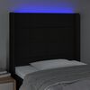 vidaXL fekete sz&ouml;vet LED-es fejt&aacute;mla 83x16x118/128 cm