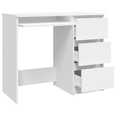 vidaXL fehér forgácslap íróasztal 90 x 45 x 76 cm