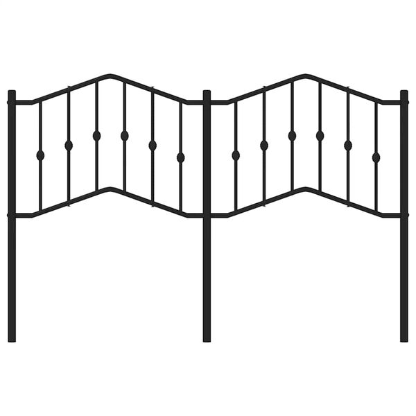 vidaXL fekete fém fejtámla 135 cm