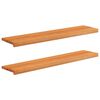 vidaXL Ablakp&aacute;rk&aacute;nyok 2 db Vil&aacute;gos Barna 120 x 30 x 2 cm T&ouml;m&ouml;r b&uuml;kkfa