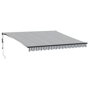 vidaXL antracitsz&uuml;rke-feh&eacute;r automata kih&uacute;zhat&oacute; napellenző 400 x 350 cm