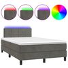 vidaXL s&ouml;t&eacute;tsz&uuml;rke b&aacute;rsony rug&oacute;s &eacute;s LED-es &aacute;gy matraccal 120x200 cm