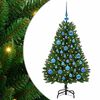 vidaXL Műanyag Hajtogat&oacute;s Kar&aacute;csonyfa 150 LED Z&ouml;ld 120 cm PVC &eacute;s Ac&eacute;l