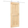 vidaXL Cs&uacute;sz&oacute; ajt&oacute; Term&eacute;szetes &eacute;s Feh&eacute;r 80 x 210 cm Szil&aacute;rd Fenyőfa