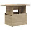 vidaXL b&eacute;zs polyrattan &eacute;s ak&aacute;cfa kerti asztal 100 x 55 x 73 cm