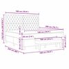 vidaXL Boxrug&oacute;s &aacute;gy matracmal S&ouml;t&eacute;tsz&uuml;rke 180 x 200 cm B&aacute;rsony