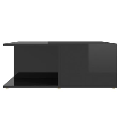 vidaXL magasfényű fekete forgácslap dohányzóasztal 80 x 80 x 31 cm
