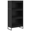 vidaXL K&ouml;nyvespolc 60 x 30 x 121 cm Szerelt Fa Fekete t&ouml;lgy