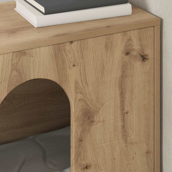 vidaXL Macska H&aacute;z Műv&eacute;szi t&ouml;lgy 51 x 30 x 52 cm Faanyag