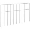 vidaXL Kertker&iacute;t&eacute;s panel 48 db 50 x 30 cm Horganyzott Ac&eacute;l Ez&uuml;st