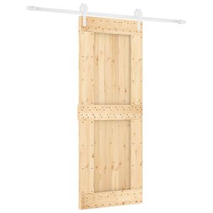 vidaXL Cs&uacute;sz&oacute; ajt&oacute; 80 x 210 cm Szil&aacute;rd Fenyőfa (Nem Kezelt)