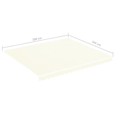 vidaXL krémszínű csere napellenző ponyva 4 x 3,5 m