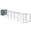 vidaXL antracitsz&uuml;rke horganyzott ac&eacute;l ty&uacute;kketrec 110x813x110 cm