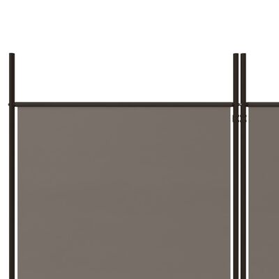 vidaXL 4 paneles antracitszürke szövet térelválasztó 200 x 180 cm
