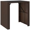 vidaXL barna polyrattan kerti asztal &uuml;veglappal 105 x 80 x 110 cm