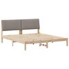 vidaXL &Aacute;gykeret fejt&aacute;ml&aacute;val Barna &eacute;s taupe 180 x 200 cm T&ouml;m&ouml;r fenyőfa