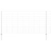 vidaXL Ker&iacute;t&eacute;s oszlopokkal Ez&uuml;st 1,2 x 50 m Ac&eacute;l