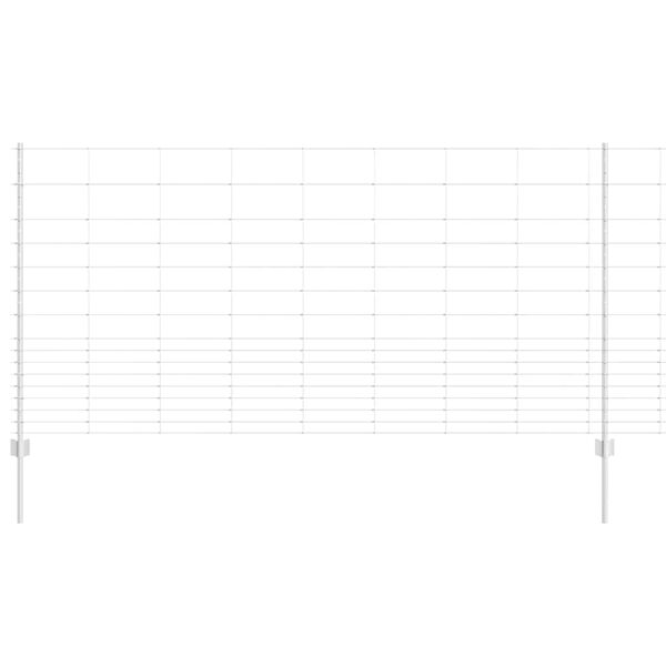 vidaXL Ker&iacute;t&eacute;s oszlopokkal Ez&uuml;st 1,2 x 50 m Ac&eacute;l