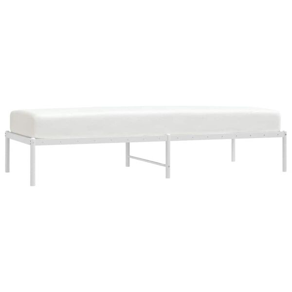 vidaXL feh&eacute;r f&eacute;m &aacute;gykeret 75 x 190 cm