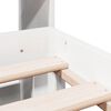 vidaXL fehér tömör fenyőfa könyvespolcos ágy matrac nélkül 180x200 cm