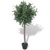 vidaXL műbab&eacute;rfa vir&aacute;gcser&eacute;ppel 120 cm z&ouml;ld