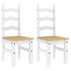 vidaXL Corona 2 db feh&eacute;r t&ouml;m&ouml;r fenyőfa &eacute;tkezősz&eacute;k 42 x 47 x 107 cm