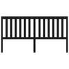 vidaXL fekete tömör fenyőfa ágyfejtámla 186 x 6 x 101 cm