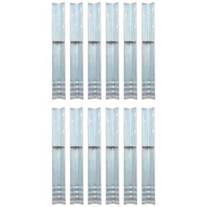 vidaXL 12 db L-alak&uacute; f&ouml;ldi horganyzott ac&eacute;lb&oacute;l 5 x 5 x 50 cm