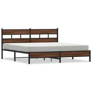 vidaXL barna t&ouml;lgy sz&iacute;nű f&eacute;m &aacute;gykeret matrac n&eacute;lk&uuml;l 180 x 200 cm