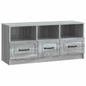 vidaXL TV szekr&eacute;ny fi&oacute;kkal Sz&uuml;rke Sonoma 102 x 34,5 x 47 cm Szerelt Fa