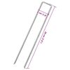 vidaXL 50 db U-alakú horganyzott acél földcövek 20 x 4 cm