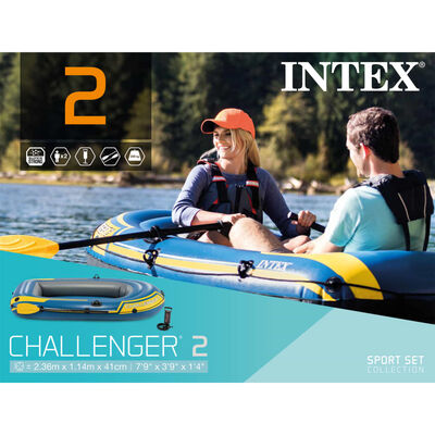 Intex Challenger 68367NP 2 személyes csónakszett evezőkkel/pumpával
