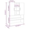 vidaXL barna tölgyszínű mosógépszekrény 70,5 x 25,5 x 90 cm