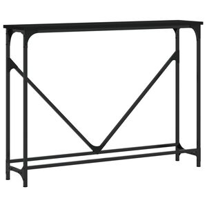 vidaXL fekete szerelt fa t&aacute;lal&oacute;asztal 102 x 22,5 x 75 cm