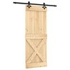 vidaXL Cs&uacute;sz&oacute; ajt&oacute; Term&eacute;szetes &eacute;s Fekete 80 x 210 cm Szil&aacute;rd Fenyőfa