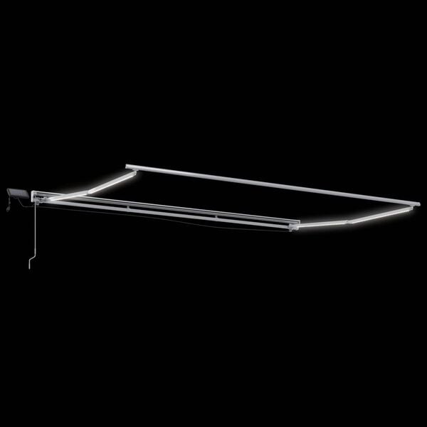 vidaXL K&eacute;zi napellenző keret LED vil&aacute;g&iacute;t&aacute;ssal Feh&eacute;r 4,5 &times; 3 m