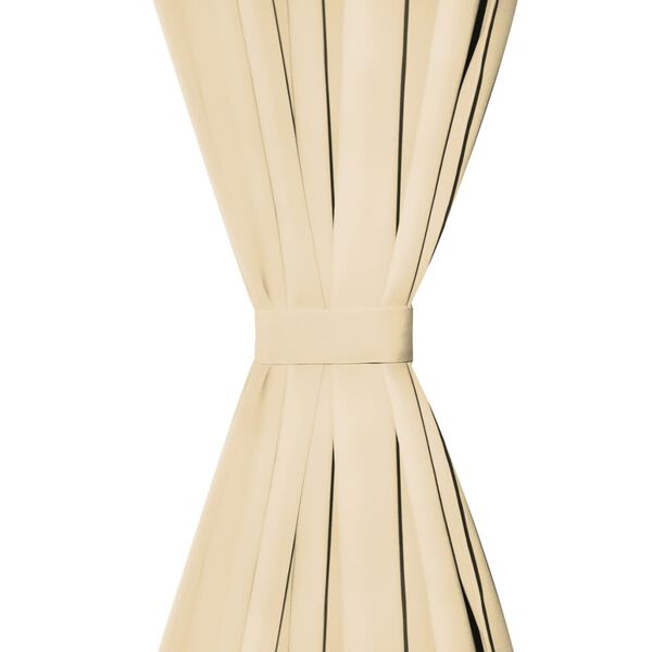 vidaXL 2 db b&eacute;zs mikroszat&eacute;n f&uuml;gg&ouml;ny karik&aacute;kkal 140 x 245 cm