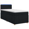 vidaXL Boxspring &aacute;gy matraccal fejt&aacute;ml&aacute;val Fekete 90 x 200 cm Sz&ouml;vet