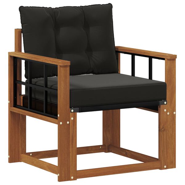 vidaXL 2 Darab K&uuml;lt&eacute;ri kanap&eacute; szett T&ouml;m&ouml;r ak&aacute;cfa &eacute;s textil&eacute;n