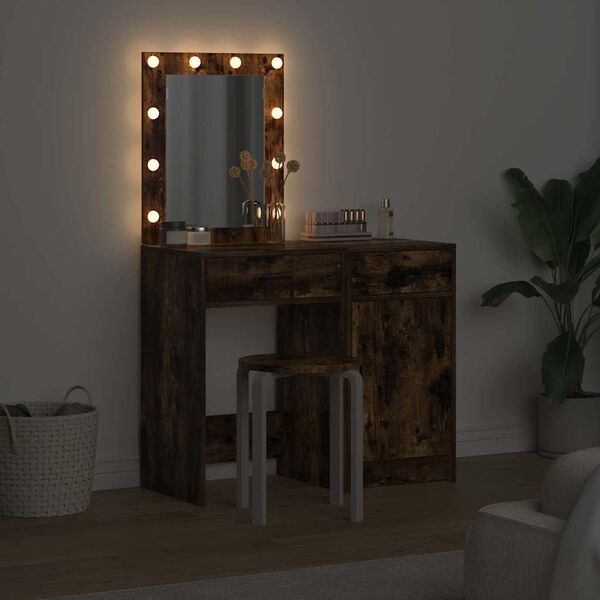 vidaXL &Ouml;lt&ouml;zk&ouml;dőasztal fi&oacute;kkal 2 pcs Barna 50 x 41 x 135 cm Faanyag