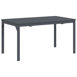 vidaXL Teraszasztal Antracit 180 x 80 x 74 cm Porsz&oacute;rt ac&eacute;l