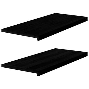 vidaXL ablakp&aacute;rk&aacute;nyok 2 db barna-fekete 90x40x2 cm t&ouml;m&ouml;r fa t&ouml;lgyfa