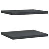 vidaXL 2 db fekete rozsdamentes ac&eacute;l fali polc 50 x 40 cm