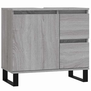 vidaXL sz&uuml;rke sonoma sz&iacute;nű szerelt fa f&uuml;rdőszobaszekr&eacute;ny 65x33x60 cm