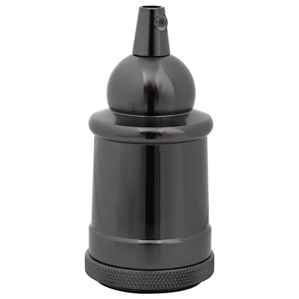 vidaXL 2 db f&eacute;nyes fekete l&aacute;mpatart&oacute;k E27