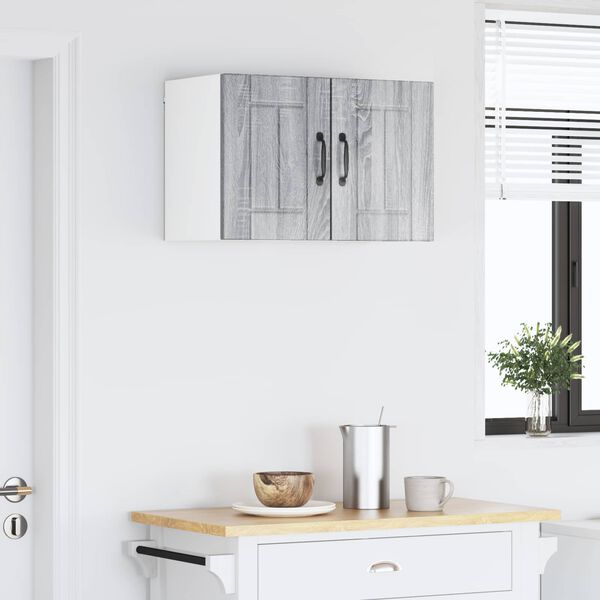 vidaXL Konyhaszekr&eacute;ny 2 pcs Sz&uuml;rke Sonoma 30 x 31 x 40 cm Faanyag