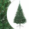 vidaXL z&ouml;ld PVC f&eacute;l műkar&aacute;csonyfa &aacute;llv&aacute;nnyal 180 cm