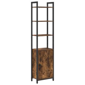 vidaXL K&ouml;nyvespolc 6 szintes 40 x 24 x 161 cm Szerelt Fa F&uuml;st&ouml;lt t&ouml;lgy