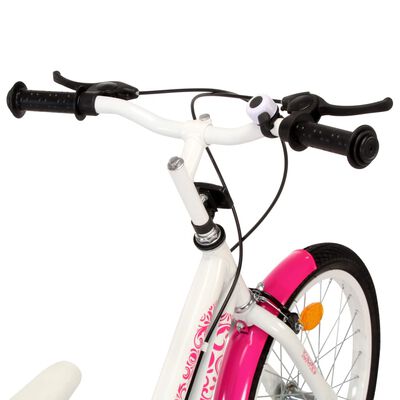 vidaXL rózsaszín és fehér gyerekkerékpár 24"